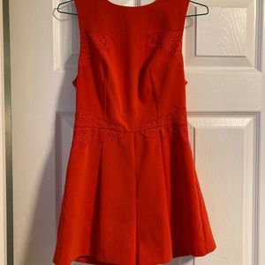 Poppy Red Topshop Romper